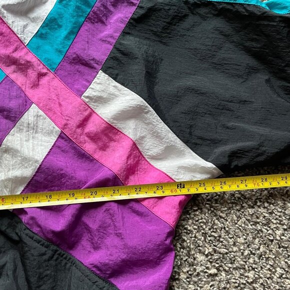 80s Vintage Windbreaker Jacket RE Sport Mens Medium Multicolored Sporty Jacket - Picture 6 of 6